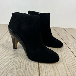 Bella Vita Women's Brennan Dress Booties 10M Black Kid Suede Leather $115